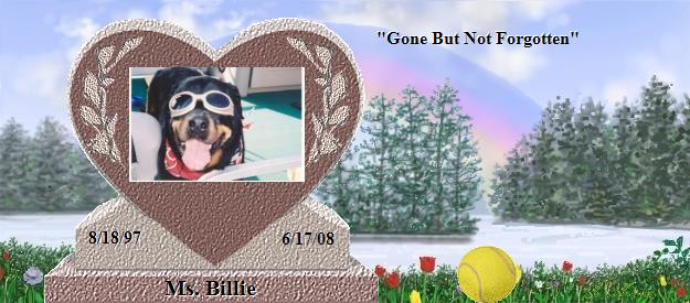 Ms. Billie's Rainbow Bridge Pet Loss Memorial Residency Image