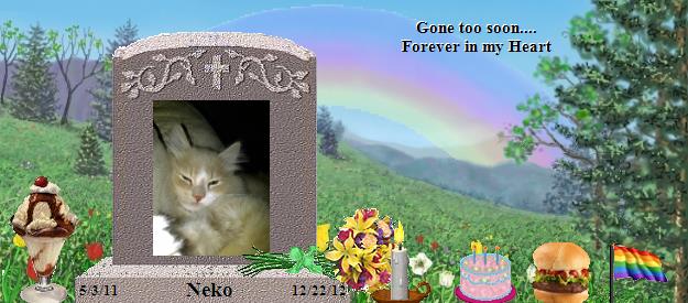 Neko's Rainbow Bridge Pet Loss Memorial Residency Image