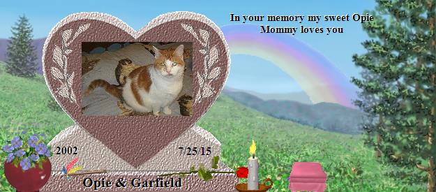 Opie & Garfield's Rainbow Bridge Pet Loss Memorial Residency Image