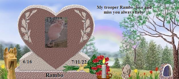 Rambo's Rainbow Bridge Pet Loss Memorial Residency Image