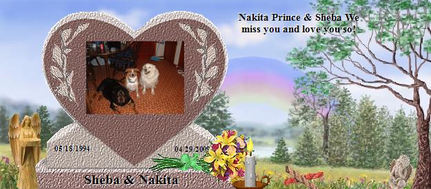 Sheba & Nakita's Rainbow Bridge Pet Loss Memorial Residency Image