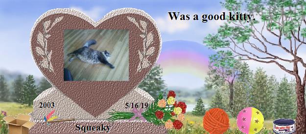 Squeaky's Rainbow Bridge Pet Loss Memorial Residency Image