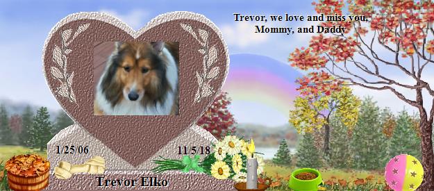 Trevor Elko's Rainbow Bridge Pet Loss Memorial Residency Image