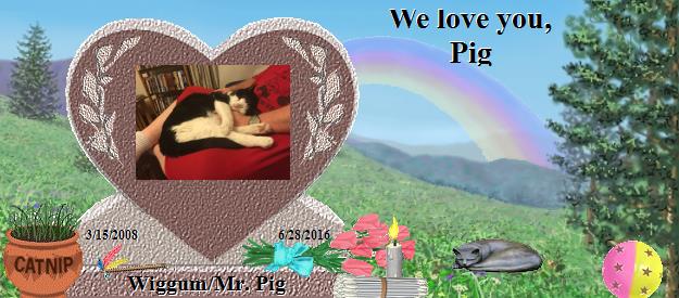 Wiggum/Mr. Pig's Rainbow Bridge Pet Loss Memorial Residency Image