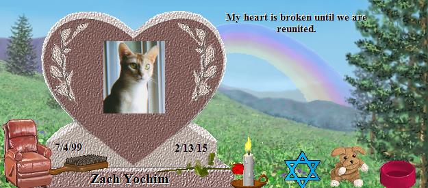 Zach Yochim's Rainbow Bridge Pet Loss Memorial Residency Image