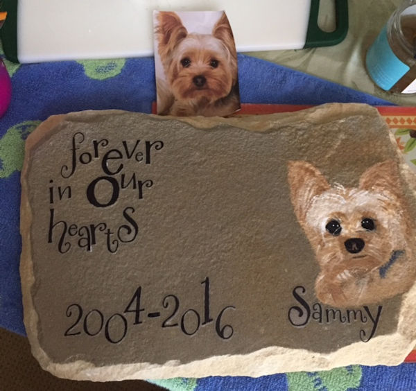 Handpainted Sandstone Pet Memorial