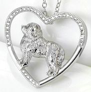 Open Heart Great Pyrenees Necklace