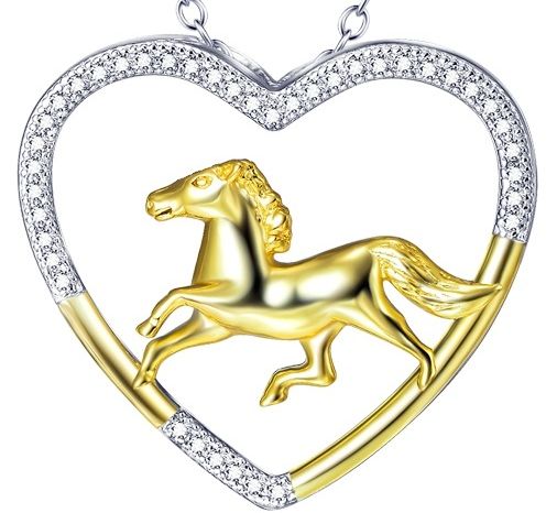 Open Heart Horse Necklace Open Heart Horse Necklace