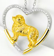 Open Heart Great Pyrenees Necklace