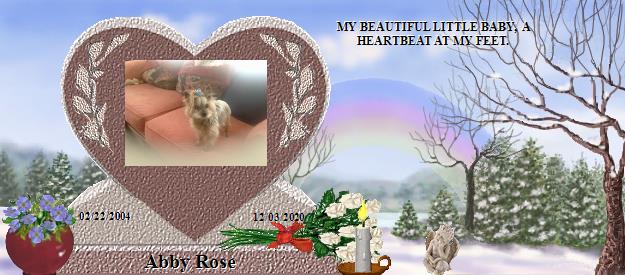 Abby Rose's Rainbow Bridge Pet Loss Memorial Residency Image