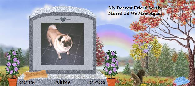 Abbie's Rainbow Bridge Pet Loss Memorial Residency Image