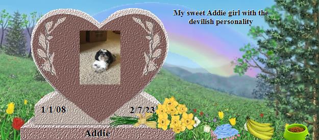 Addie's Rainbow Bridge Pet Loss Memorial Residency Image