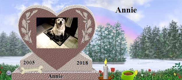 Annie's Rainbow Bridge Pet Loss Memorial Residency Image