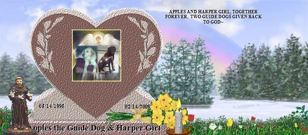 Apples the Guide Dog & Harper Girl's Rainbow Bridge Pet Loss Memorial Residency Image