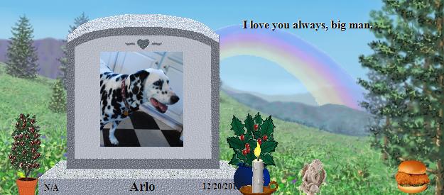 Arlo's Rainbow Bridge Pet Loss Memorial Residency Image