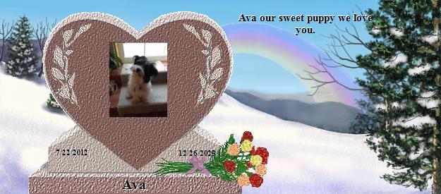 Ava's Rainbow Bridge Pet Loss Memorial Residency Image