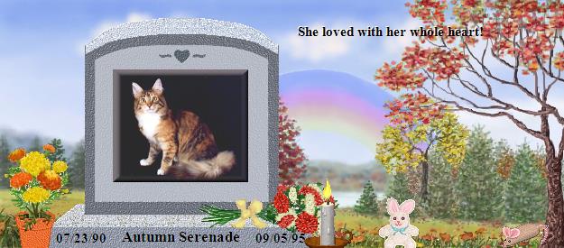 Autumn Serenade's Rainbow Bridge Pet Loss Memorial Residency Image