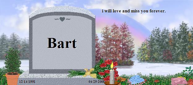 Bart's Rainbow Bridge Pet Loss Memorial Residency Image