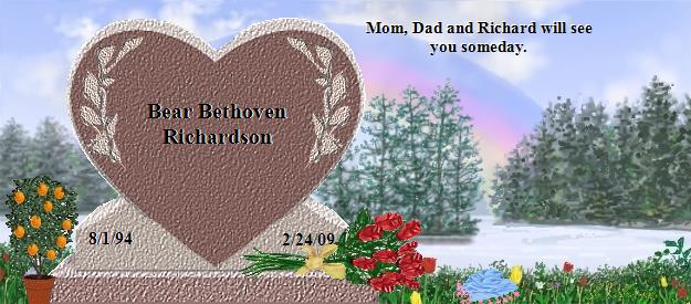 Bear Bethoven Richardson's Rainbow Bridge Pet Loss Memorial Residency Image