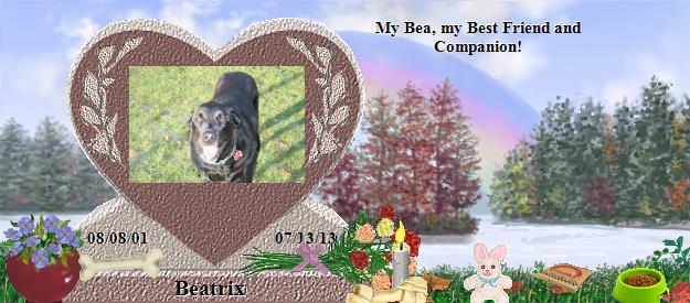 Beatrix's Rainbow Bridge Pet Loss Memorial Residency Image