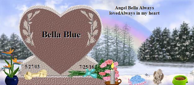 Bella Blue's Rainbow Bridge Pet Loss Memorial Residency Image