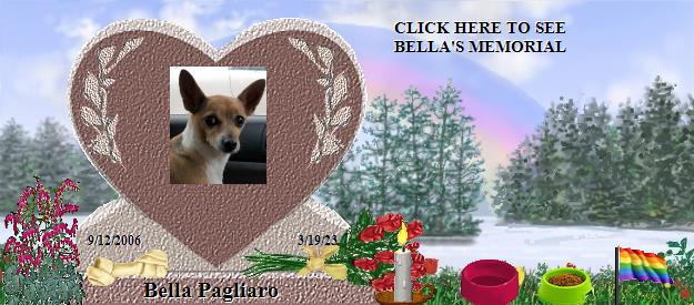 Bella Pagliaro's Rainbow Bridge Pet Loss Memorial Residency Image