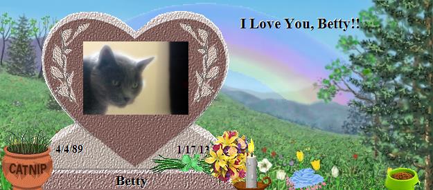 Betty's Rainbow Bridge Pet Loss Memorial Residency Image