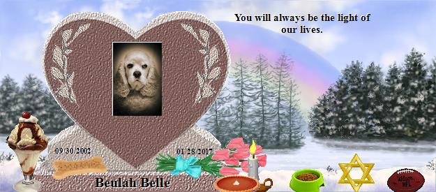 Beulah Belle's Rainbow Bridge Pet Loss Memorial Residency Image