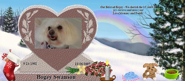 Bogey Swanson's Rainbow Bridge Pet Loss Memorial Residency Image