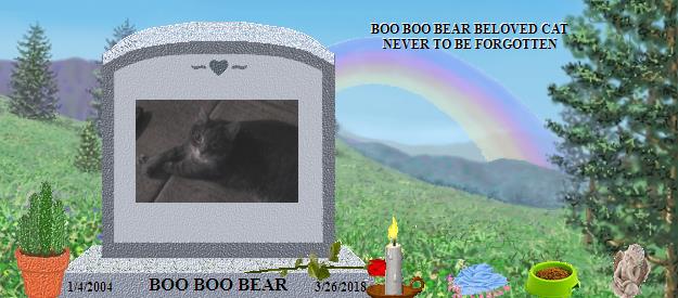 BOO BOO BEAR's Rainbow Bridge Pet Loss Memorial Residency Image