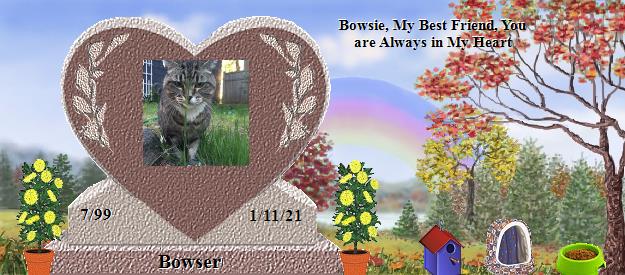 Bowser's Rainbow Bridge Pet Loss Memorial Residency Image