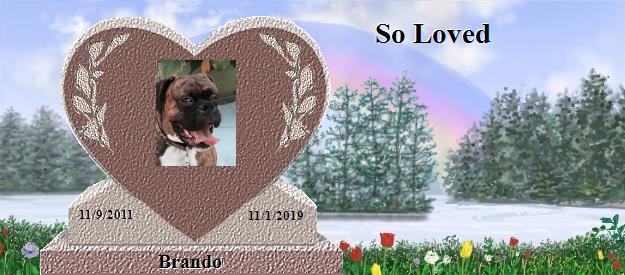 Brando's Rainbow Bridge Pet Loss Memorial Residency Image