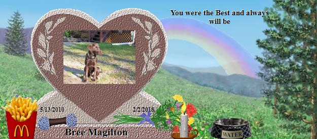 Bree Magilton's Rainbow Bridge Pet Loss Memorial Residency Image