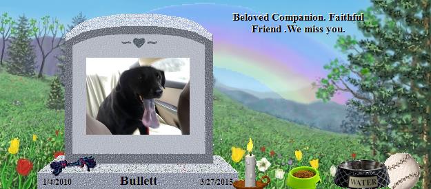 Bullett's Rainbow Bridge Pet Loss Memorial Residency Image