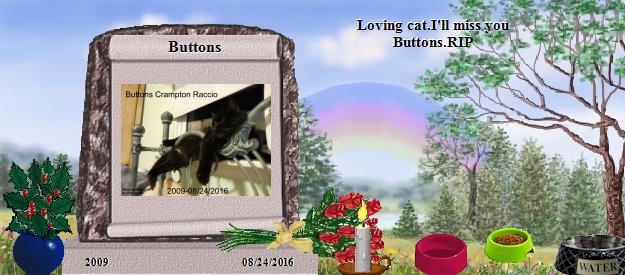 Buttons's Rainbow Bridge Pet Loss Memorial Residency Image