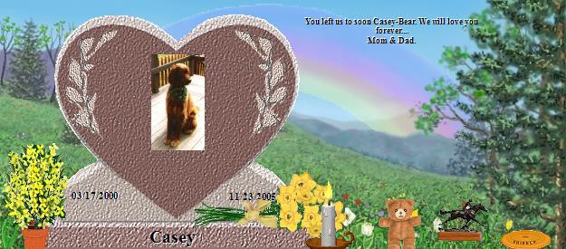 Casey's Rainbow Bridge Pet Loss Memorial Residency Image