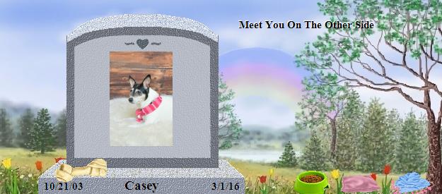 Casey's Rainbow Bridge Pet Loss Memorial Residency Image