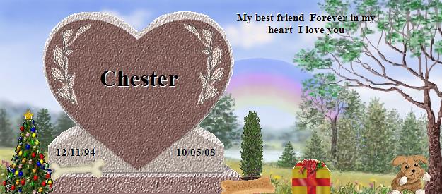 Chester's Rainbow Bridge Pet Loss Memorial Residency Image