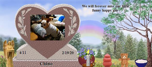 Chino's Rainbow Bridge Pet Loss Memorial Residency Image