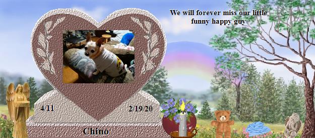 Chino's Rainbow Bridge Pet Loss Memorial Residency Image