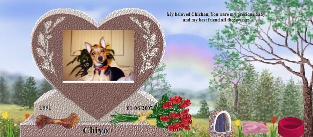 Chiyo's Rainbow Bridge Pet Loss Memorial Residency Image