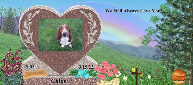 Chloe's Rainbow Bridge Pet Loss Memorial Residency Image