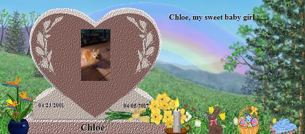 Chloe's Rainbow Bridge Pet Loss Memorial Residency Image