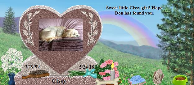 Cissy's Rainbow Bridge Pet Loss Memorial Residency Image