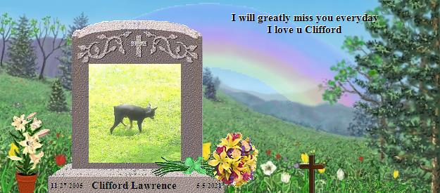 Clifford Lawrence's Rainbow Bridge Pet Loss Memorial Residency Image