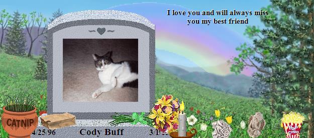 Cody Buff's Rainbow Bridge Pet Loss Memorial Residency Image