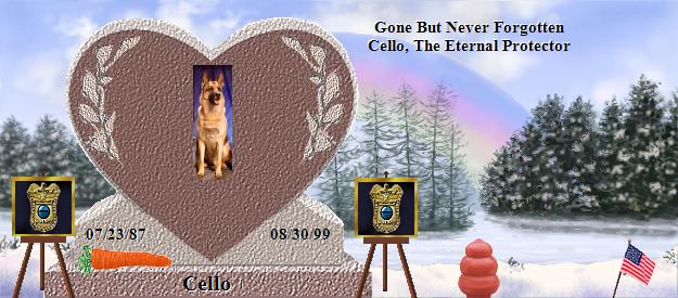 Cello's Rainbow Bridge Pet Loss Memorial Residency Image