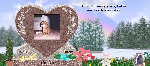 Coco's Rainbow Bridge Pet Loss Memorial Residency Image