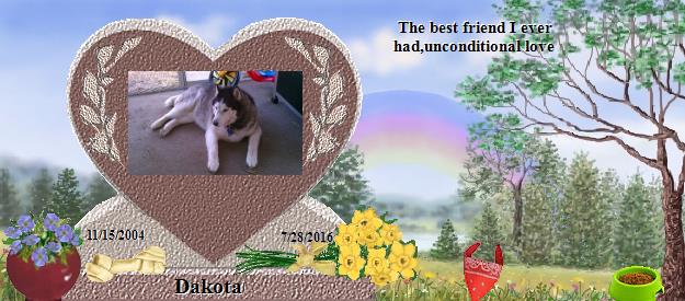 Dakota's Rainbow Bridge Pet Loss Memorial Residency Image