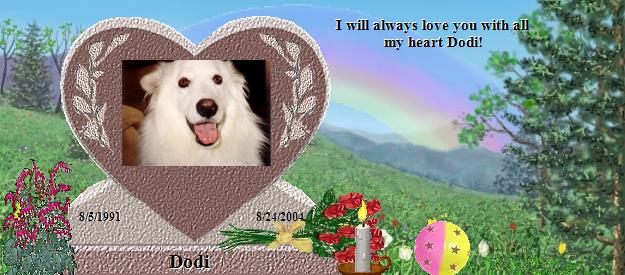 Dodi's Rainbow Bridge Pet Loss Memorial Residency Image